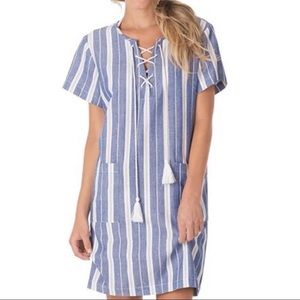 Adorable Blue and White Stripped Dress